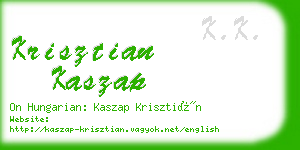 krisztian kaszap business card